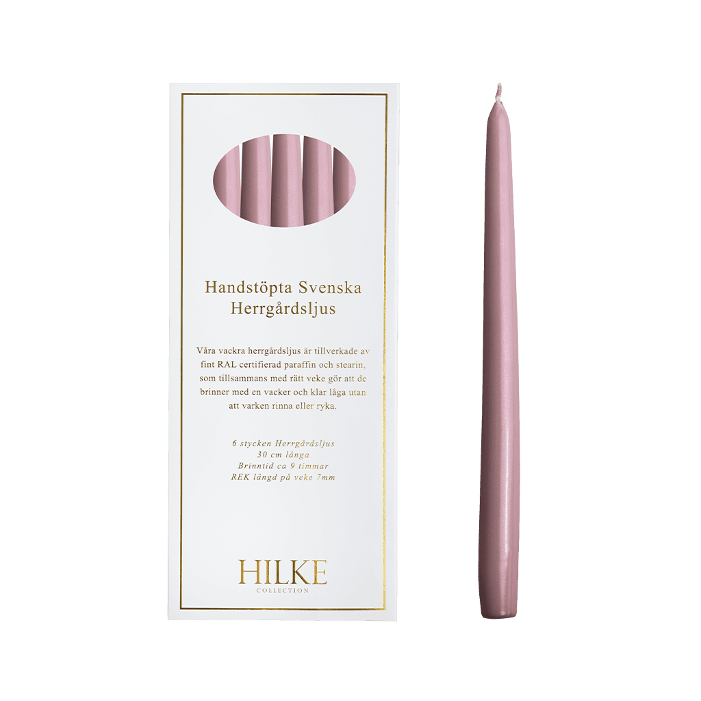 Herrgårdsljus - Rosa Metallic