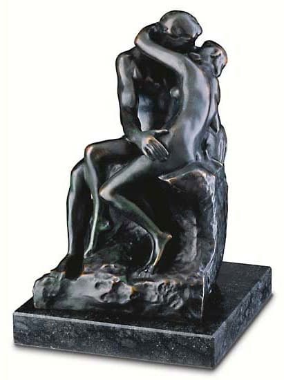 Auguste Rodin: Skulptur "Kyssen" (27 cm), bronsversion