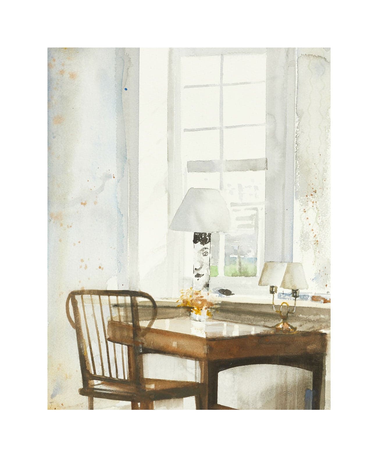 Konstverk, fine art print av Peter Eugén - Vid skrivbordet