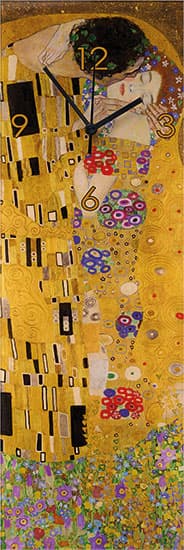 Gustav Klimt: Väggklocka "Kyssen"