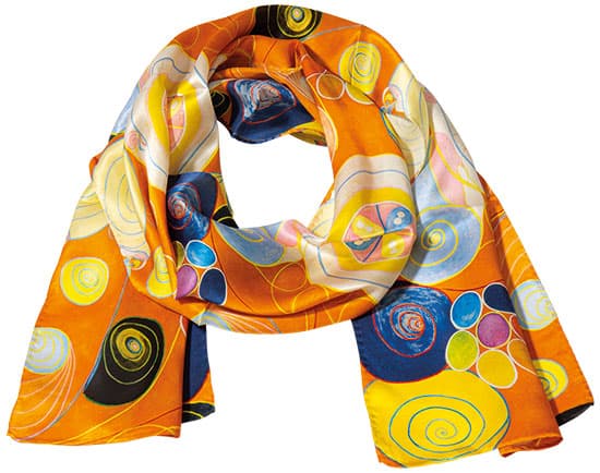 Silkesscarf "De tio största, nr 3, Ungdomens ålder" (Hilma af Klint, 1907)