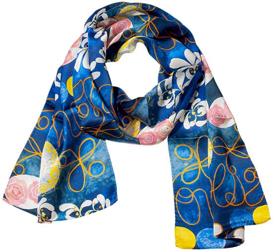 Silkesscarf "De tio största, nr 1, Barndomen" (Hilma af Klint, 1907)