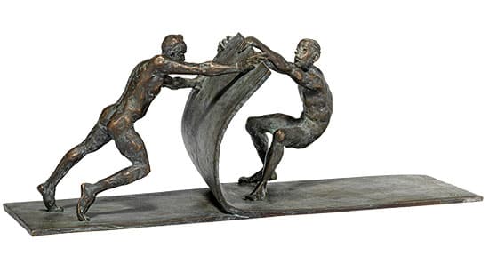Leo Wirth: Skulptur "Getting Active Together" (2019), brons
