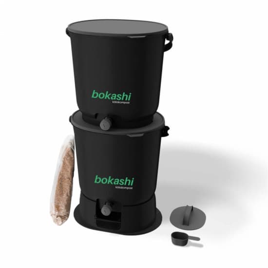 Startkit bokashi essential – 2 kranhinkar med bas + 1 kg svenskt bokashiströ - bild 13