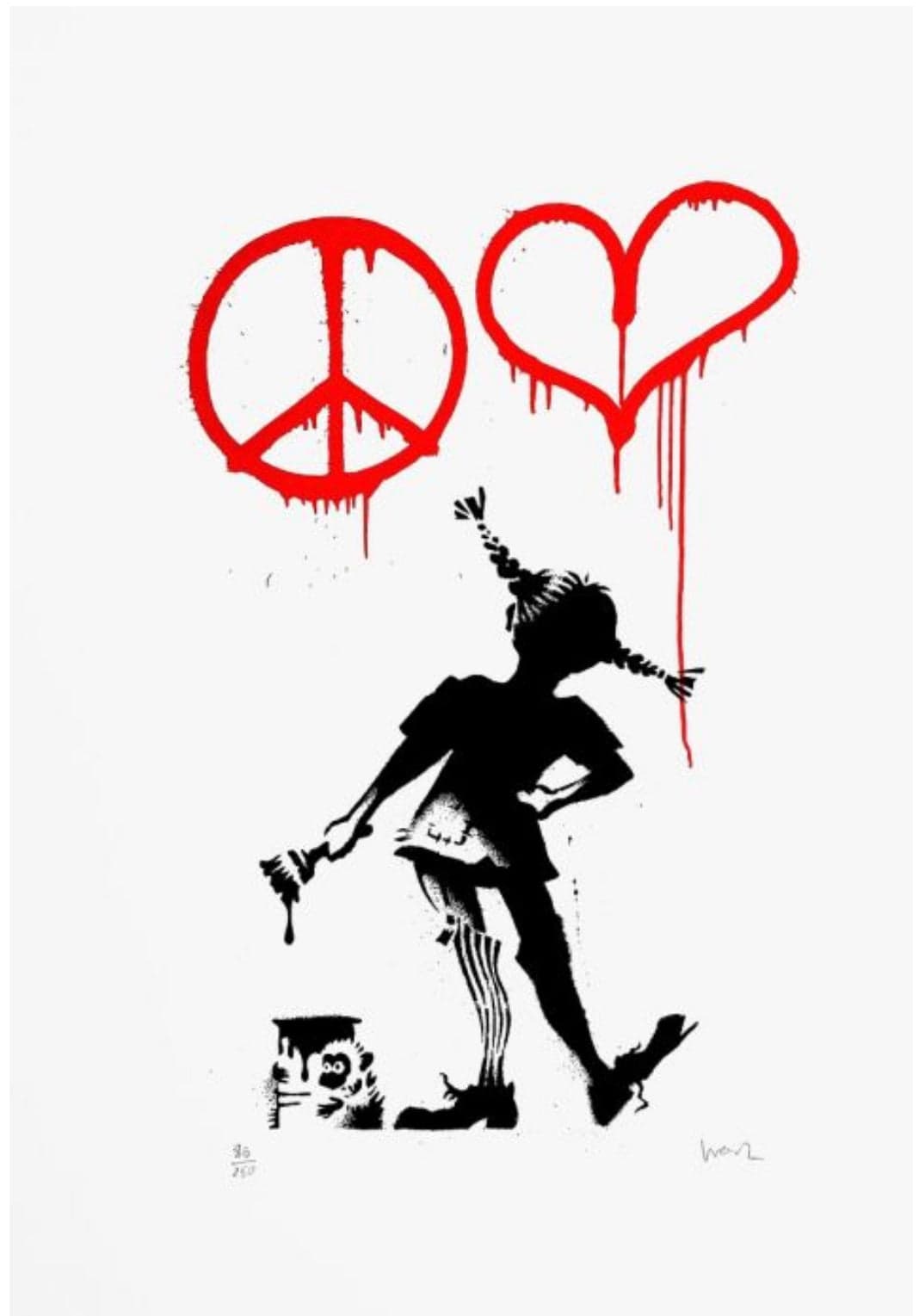 Konstverk, fine art print av konstnären IRON - Peace&Love