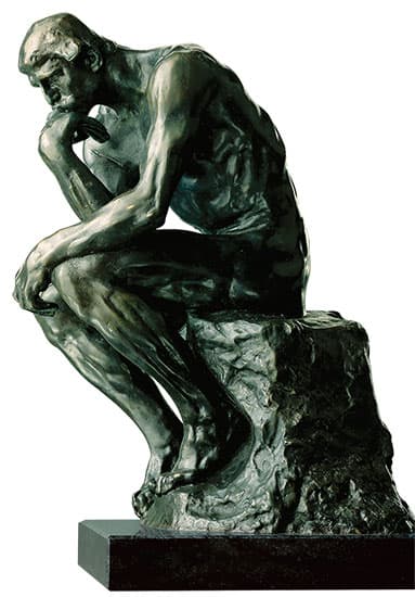 Auguste Rodin: Skulptur "Tänkaren" (38 cm), bronsversion