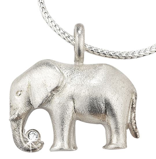Christiane Wendt: Halsband "Lucky Elephant", silverversion