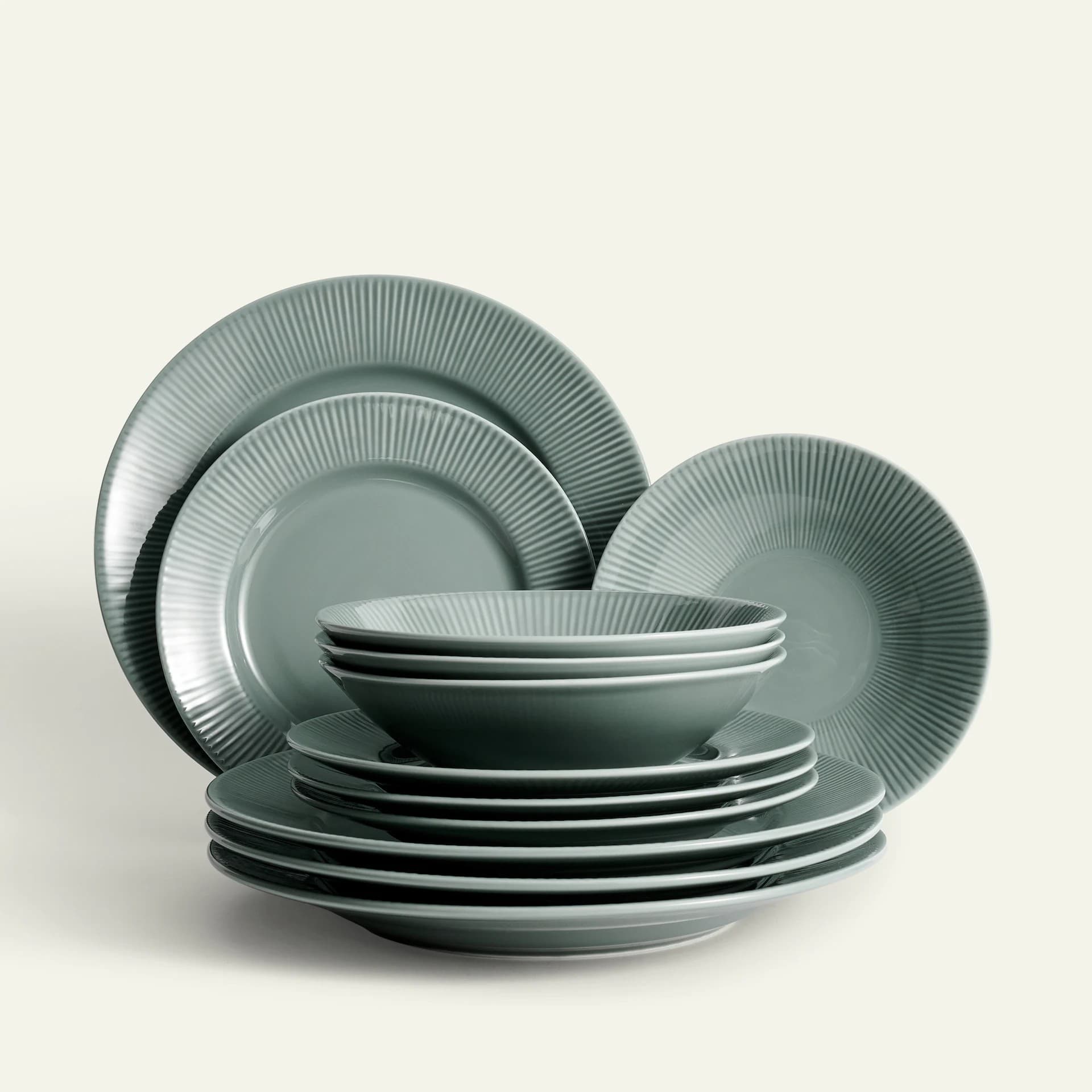 Nordic Dawn tallriksset 12 delar, Dagg, 4 pers