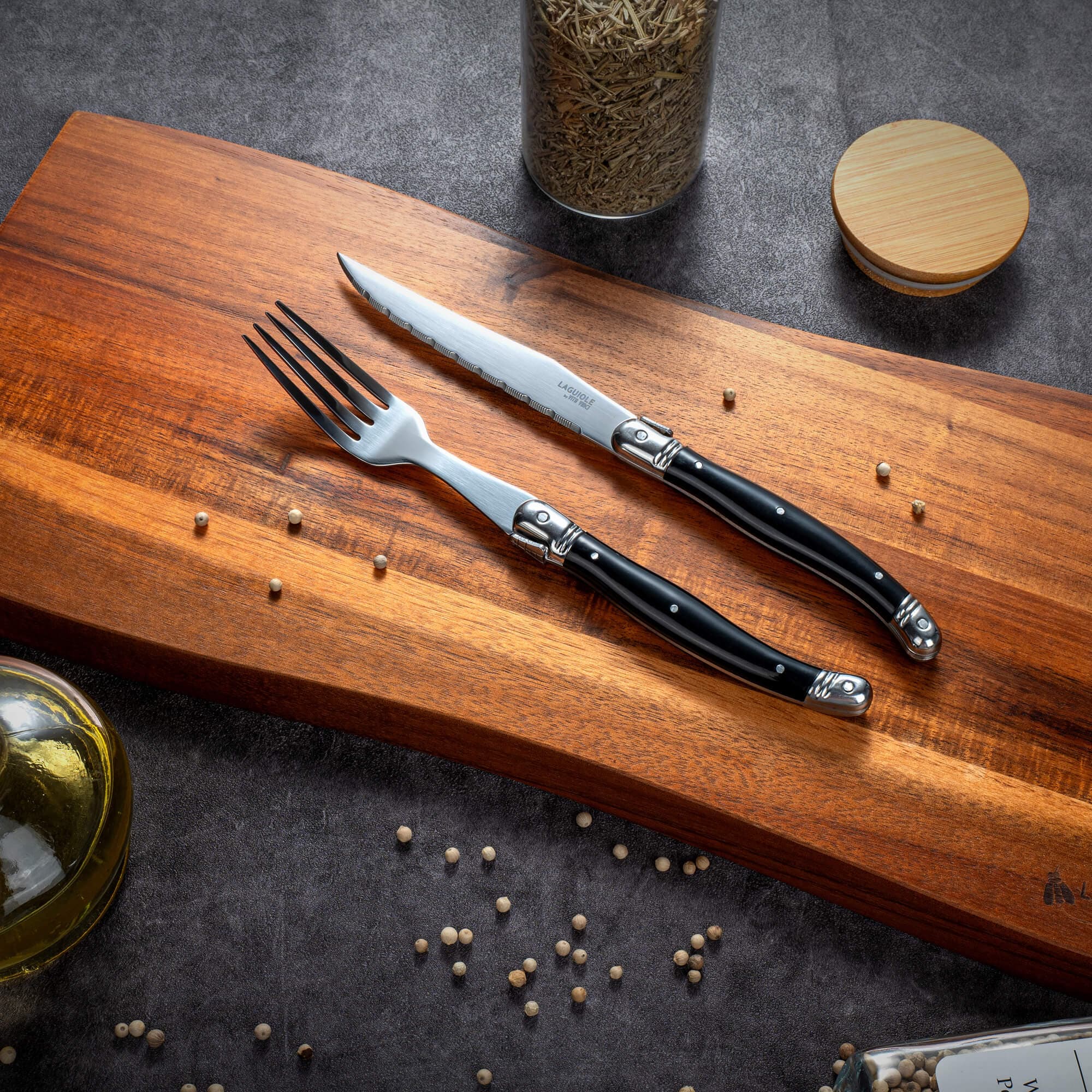 Steakkniv - Laguiole Vita Vinci - Avanza - Svart. - bild 16