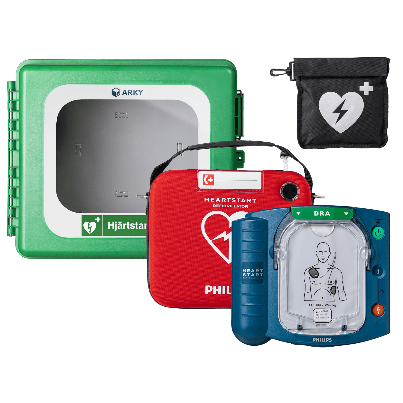 Hjärtstartarpaket Philips HS1 med utomhusskåp - bild 1