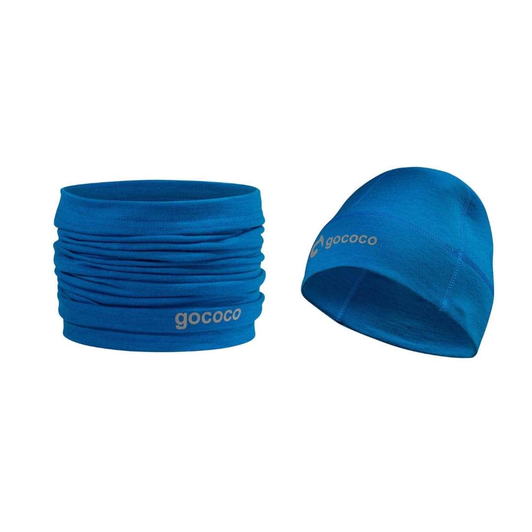 Tunn Löparmössa och Halsvärmare Merinoull Blå - bild 1