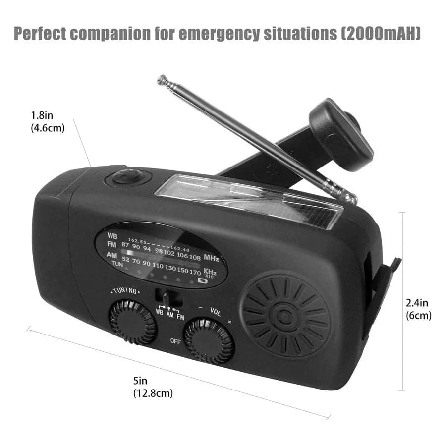 Vevradio 2000 mAh - Multifunktionell nödradio - bild 5