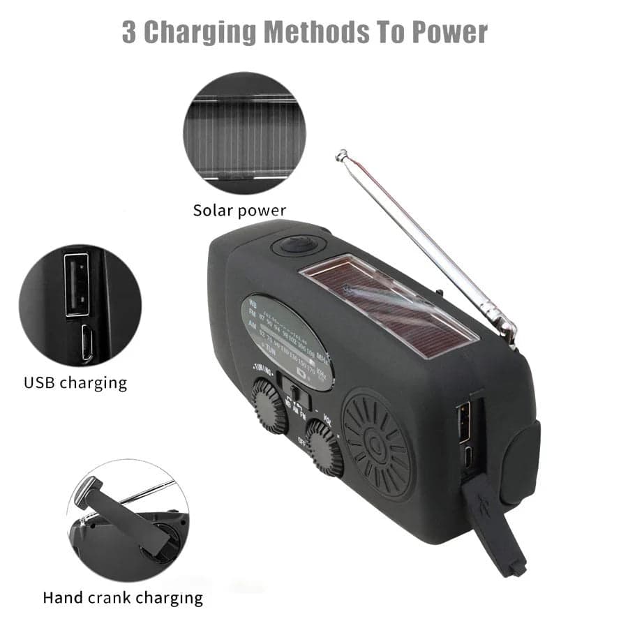 Vevradio 2000 mAh - Multifunktionell nödradio - bild 4