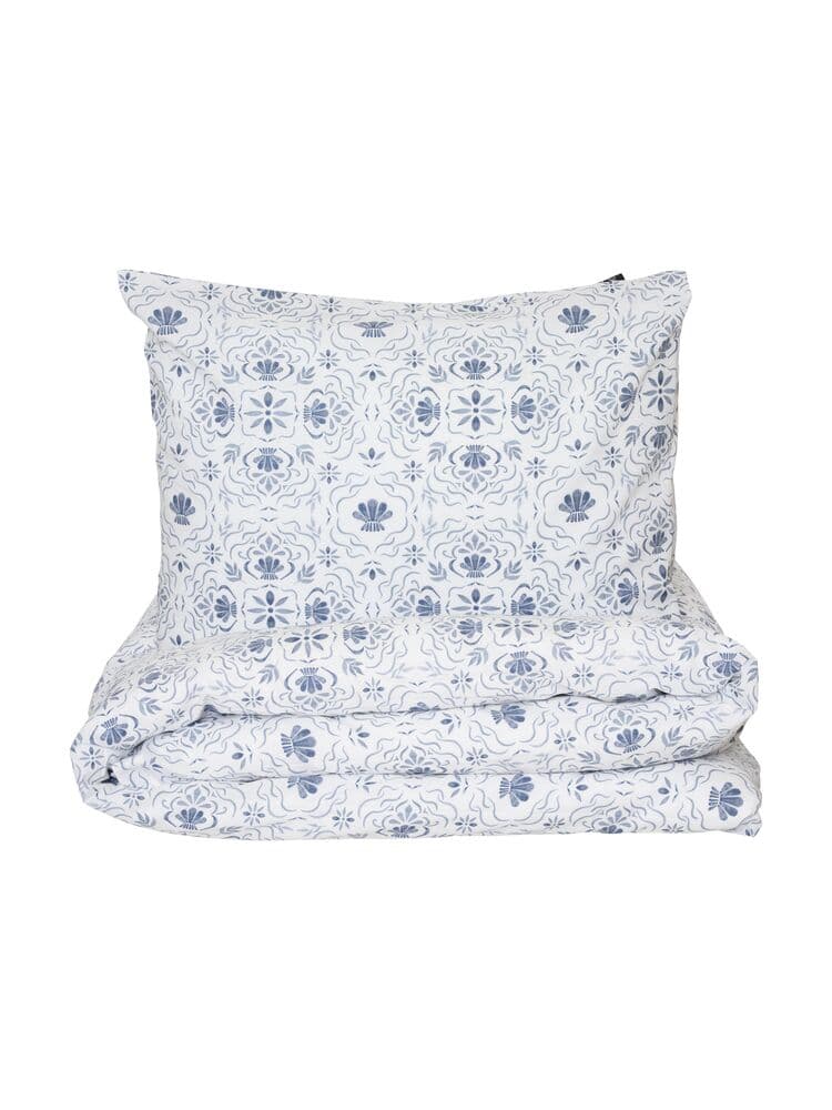 Bäddset med mönster i blått - bild 1