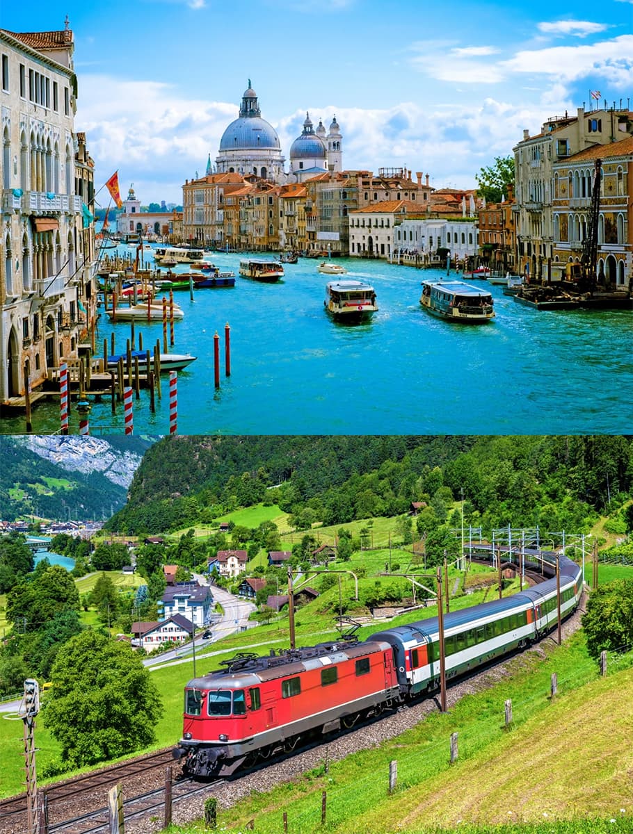 Med tåg till Venedig