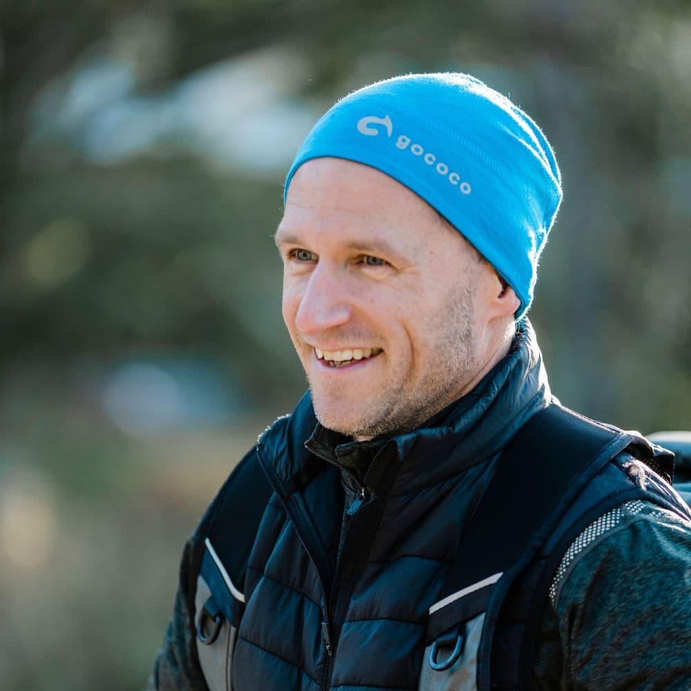 Tunn Löparmössa och Halsvärmare Merinoull Blå - bild 2