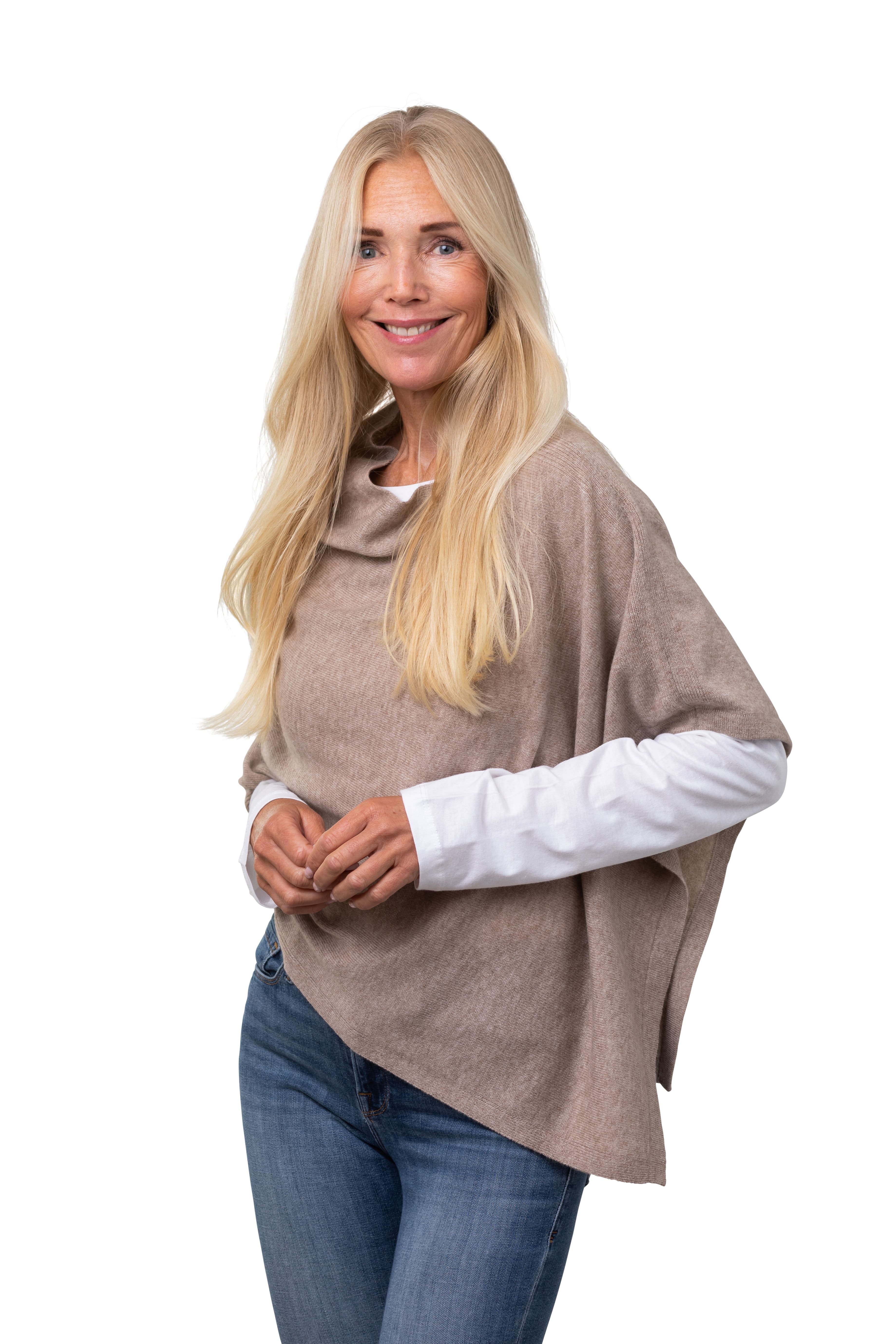 Liten Cashmere poncho – storsäljare i 100 % cashmere - bild 2
