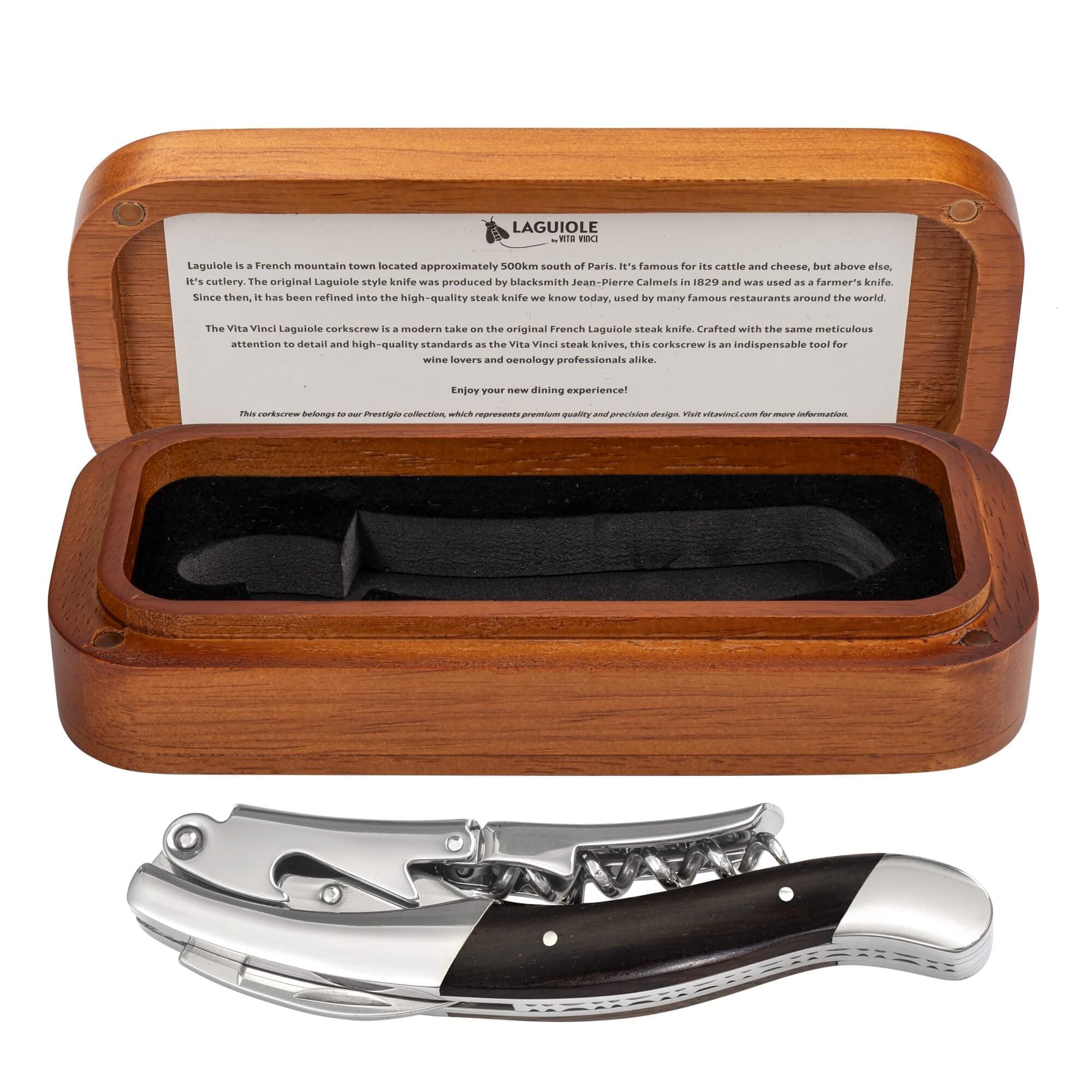 Korkskruv - Laguiole Vita Vinci - Wengeträ