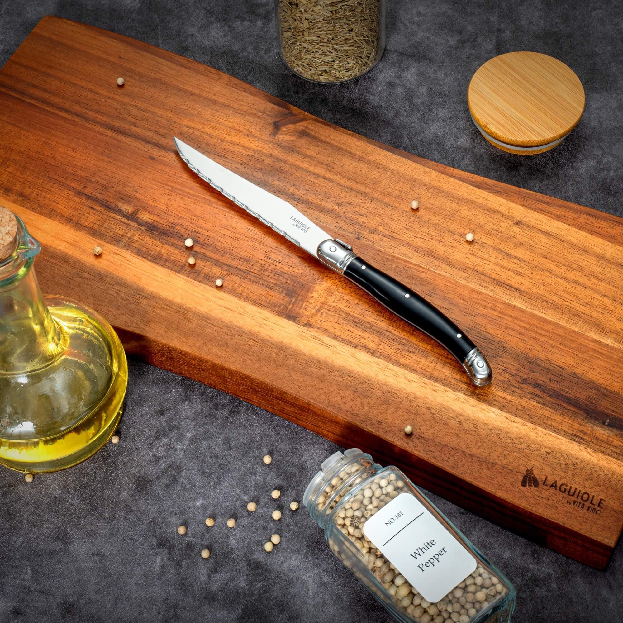 Steakkniv - Laguiole Vita Vinci - Avanza - Svart. - bild 12