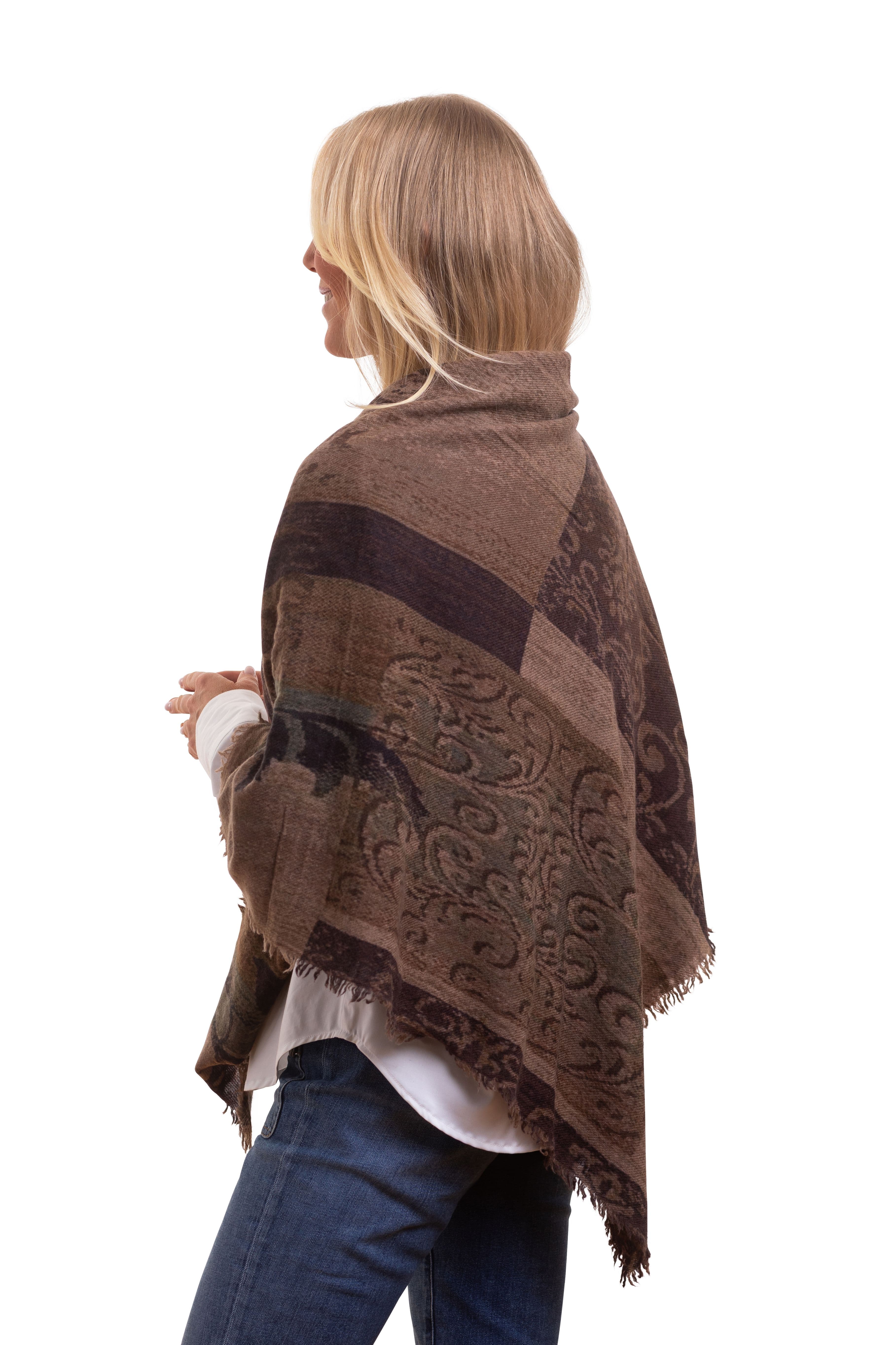 Paisleymönstrad sjal i 100 % cashmere - bild 1