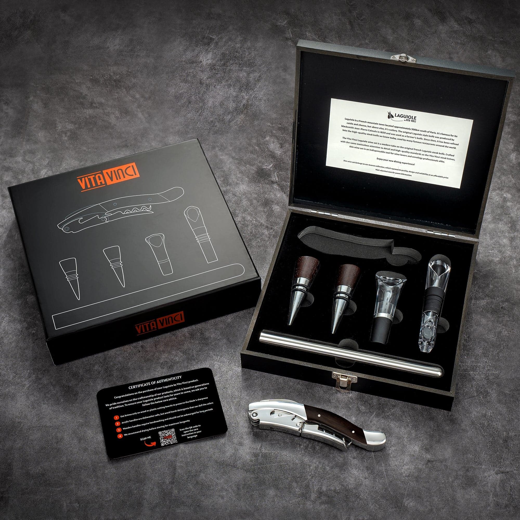 Vinset Wenge trä Laguiole Vita Vinci - bild 12