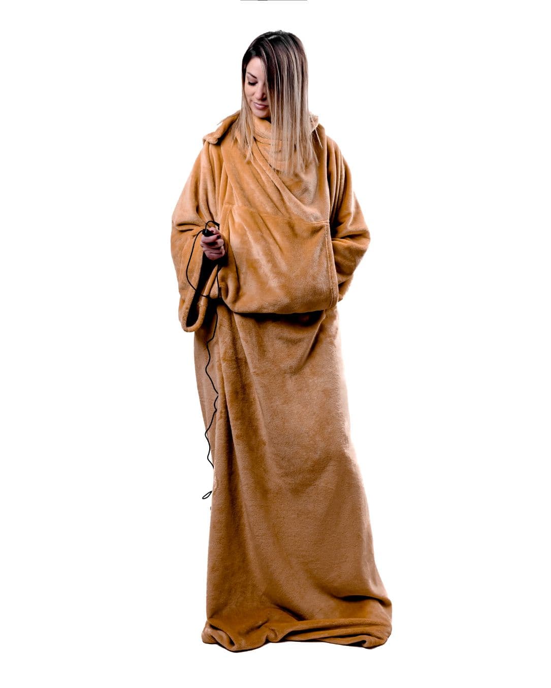 Fleecevärmefilt med ärmar - bild 4