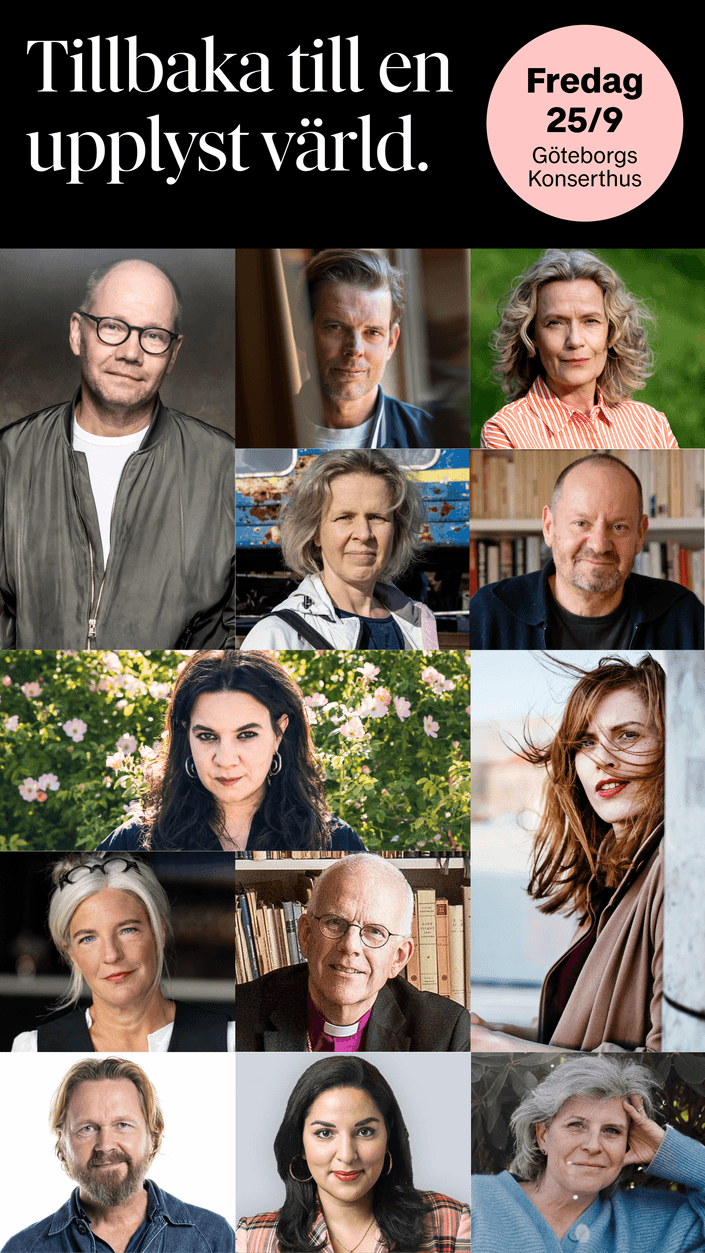 Tillbaka till en upplyst värld – en kväll för demokrati och anständighet den 25 september