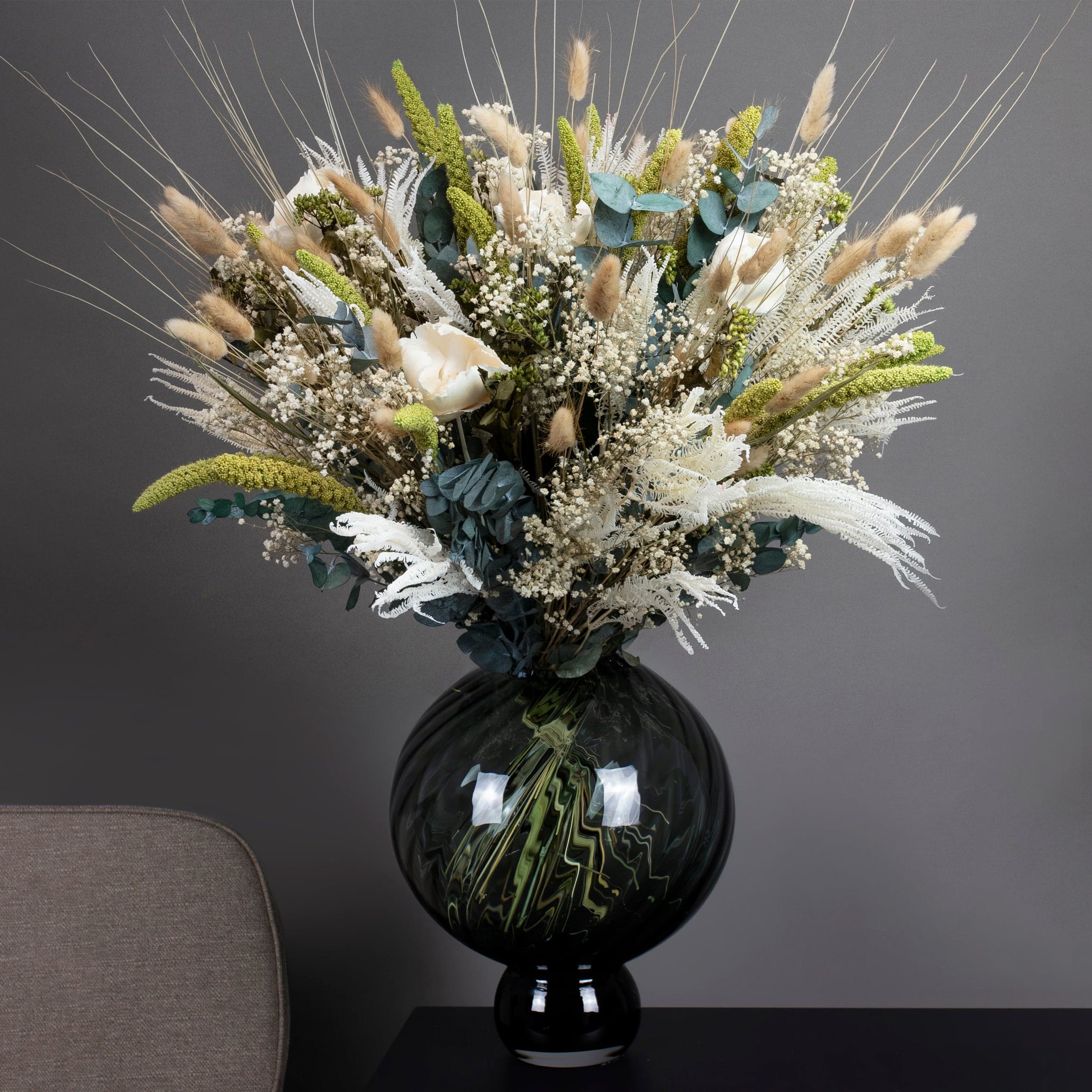 Bukett Grön Harmoni - Långlivad blomsterbukett - bild 7