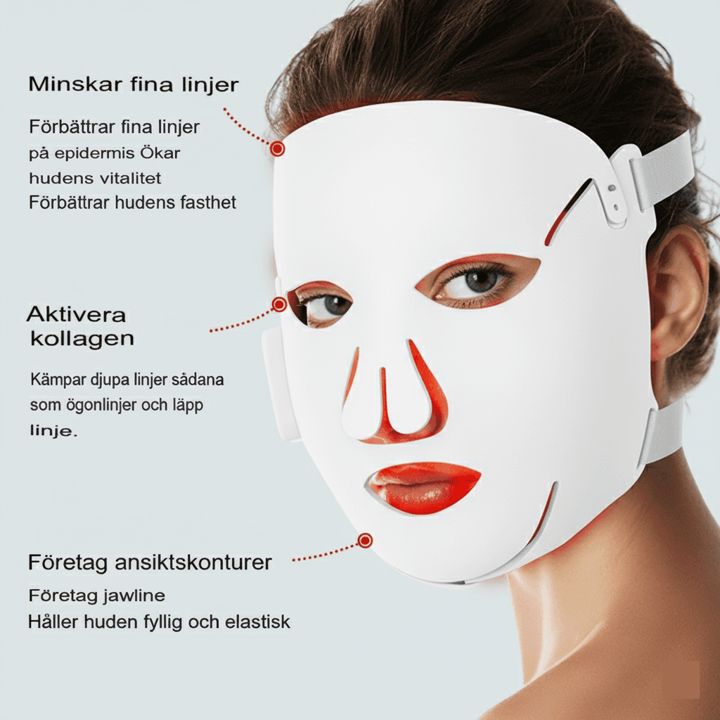 Rödljusmask LED 4D - Ansiktsmask - bild 2
