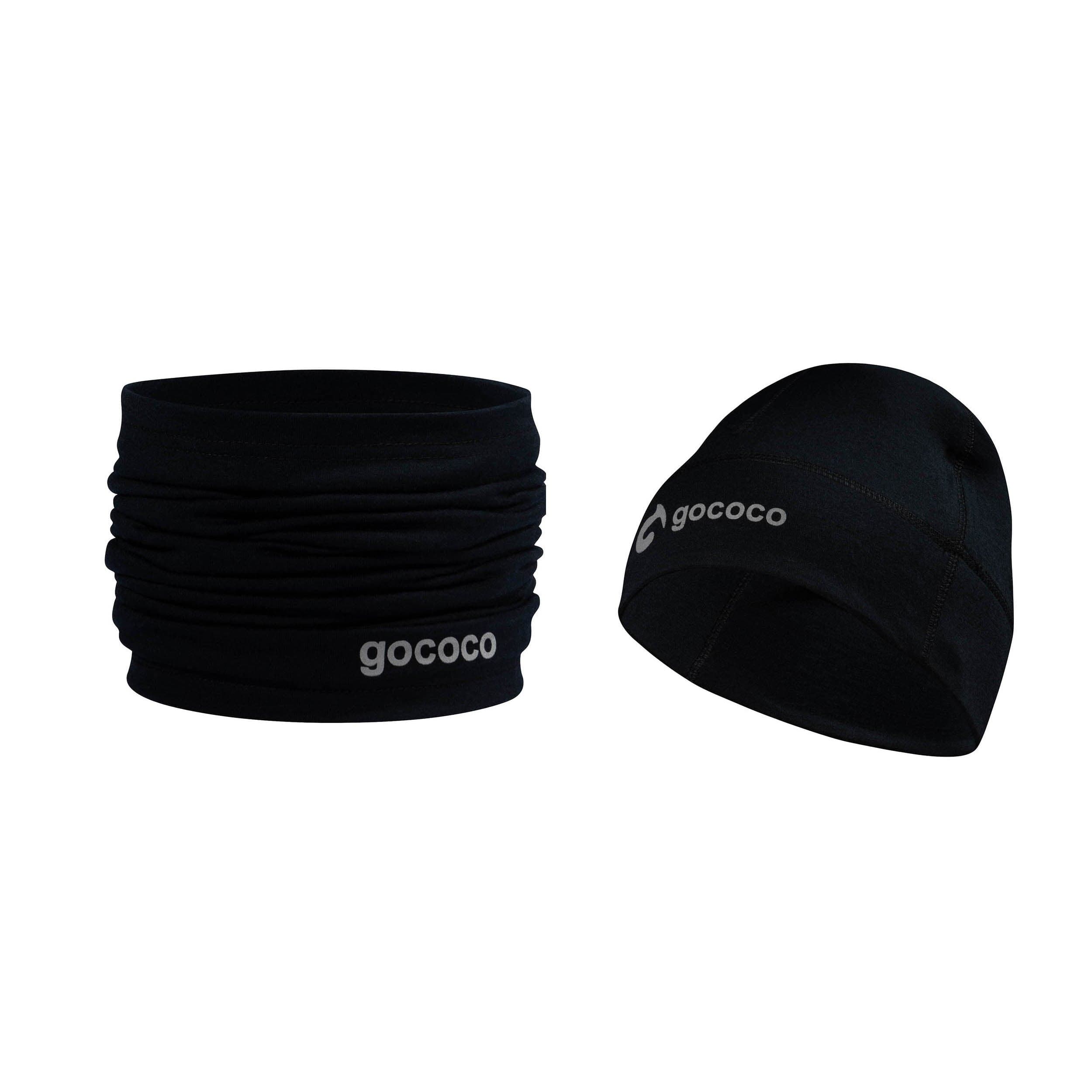 Tunn Löparmössa och Halsvärmare Merinoull Svart - bild 1